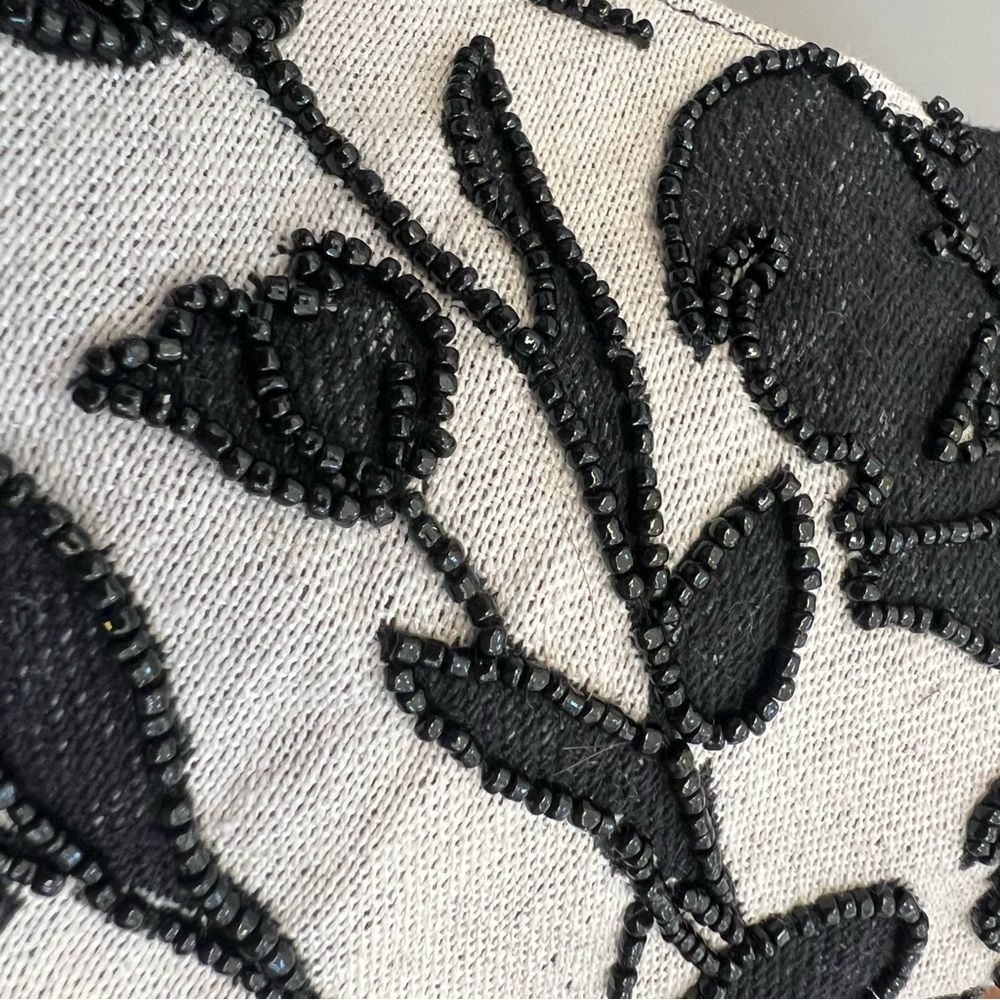 A New Day Beaded Black and White Handbag - Picture 6 of 8